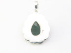 Bewerkte zilveren hanger met jade afbeelding 3