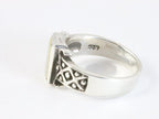 Bewerkte zilveren ring met parelmoer afbeelding 2