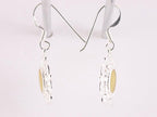 Opengewerkte zilveren oorbellen met gele agaat afbeelding 2