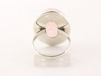 Ovale zilveren ring met rozenkwarts afbeelding 3