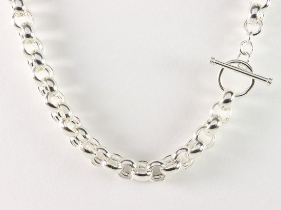 Zilveren ketting met jasseronschakels afbeelding 1