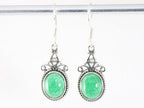 Bewerkte zilveren oorbellen met jade afbeelding 3