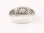 Fijne opengewerkte zilveren ring met bloem afbeelding 3