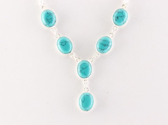 Zilveren ketting met turkoois afbeelding 5