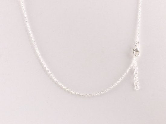 Bewerkte zilveren ketting met amethist afbeelding 3