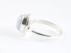 Fijne zilveren ring met blauwe lace agaat afbeelding 2