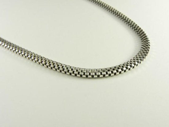 Gevlochten zilveren ketting afbeelding 3