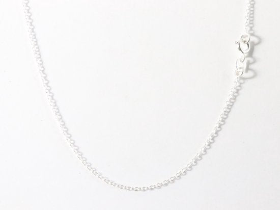 Fijne bewerkte ronde zilveren hanger met blauwe topaas aan ketting afbeelding 5