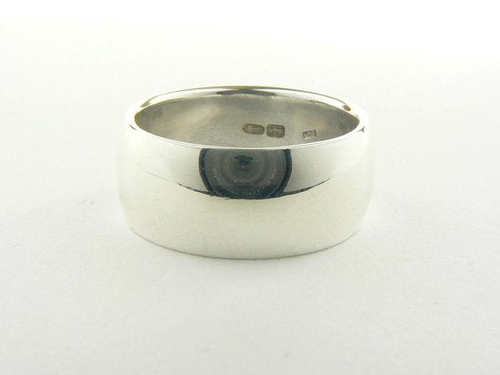 Zware gladde zilveren ring afbeelding 2