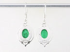 Bewerkte zilveren oorbellen met jade afbeelding 2