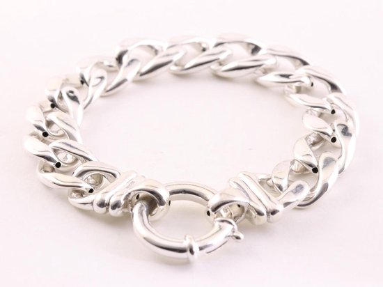 Zilveren armband met gourmet schakels afbeelding 3