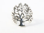 Zilveren ring met levensboom afbeelding 4