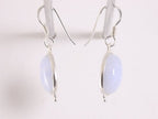 Zilveren oorbellen met blauwe lace agaat afbeelding 2