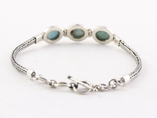 Zilveren armband met larimar afbeelding 3