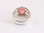 Opengewerkte zilveren ring met rhodochrosiet afbeelding 3