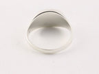 Ovale hoogglans zilveren ring met onyx afbeelding 3