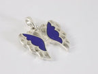 Fijne zilveren vlinder hanger met lapis lazuli afbeelding 2