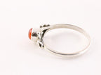 Fijne bewerkte zilveren ring met carneool afbeelding 2