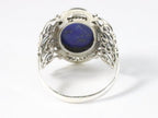 Opengewerkte zilveren ring met lapis lazuli afbeelding 3