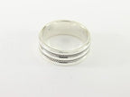 Zilveren ring met fijne kabelpatronen afbeelding 2