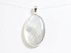 Ovale zilveren hanger met lapis lazuli afbeelding 3