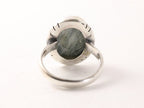 Ovale zilveren ring met serafiniet afbeelding 3