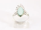 Zware bewerkte zilveren ring met aqua chalcedoon afbeelding 3