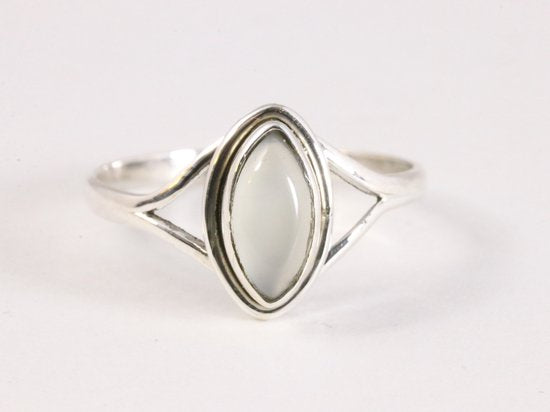 Fijne zilveren ring met rozenkwarts afbeelding 4