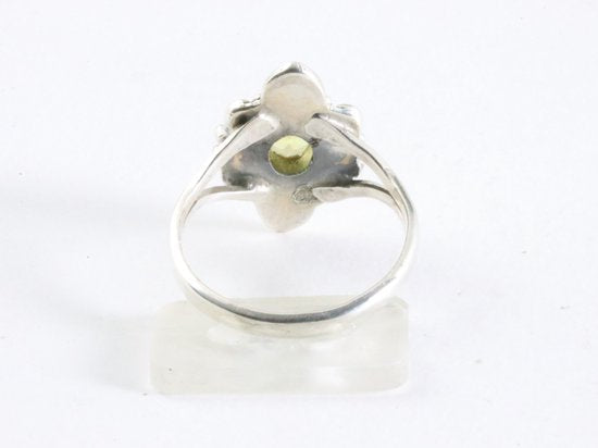 Fijne bewerkte zilveren ring met citrien afbeelding 3