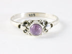 Fijne bewerkte zilveren ring met amethist afbeelding 4