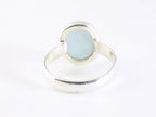 Hoogglans zilveren ring met aquamarijn afbeelding 3
