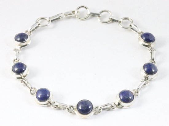 Zilveren armband met lapis lazuli afbeelding 1