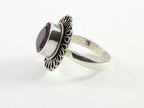 Bewerkte zilveren ring met amethist afbeelding 2