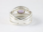 Opengewerkte zilveren ring met amethist afbeelding 3