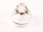 Bewerkte zilveren ring met rozenkwarts afbeelding 3