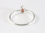 Fijne hoogglans zilveren ring met granaat afbeelding 3