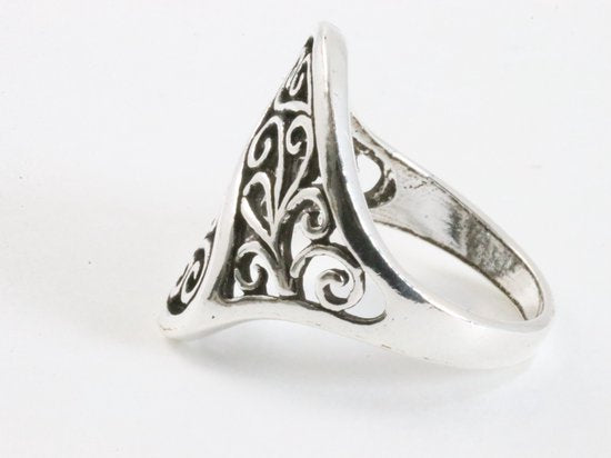 Opengewerkte zilveren ring afbeelding 2