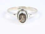 Fijne zilveren ring met rookkwarts afbeelding 4