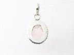 Fijne bewerkte ovale zilveren hanger met rozenkwarts afbeelding 3