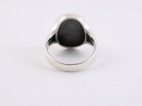 Zilveren zegelring met gegraveerde draak afbeelding 3