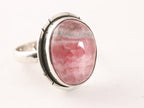 Ovale zilveren ring met rhodochrosiet afbeelding 1