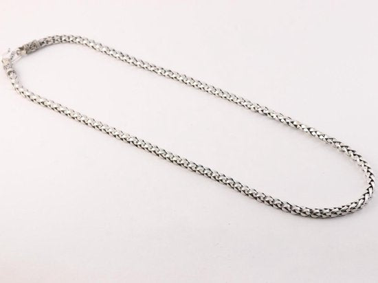 Zware zilveren schakelketting met Balinese sluiting afbeelding 2