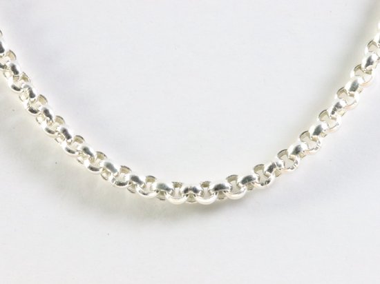 Zilveren ketting met jasseron schakels afbeelding 3