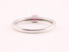 Fijne hoogglans zilveren ring met robijn afbeelding 3