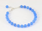 Armband van blauwe chalcedoon en zilveren kralen afbeelding 1