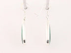 Druppelvormige zilveren oorbellen met malachiet afbeelding 2
