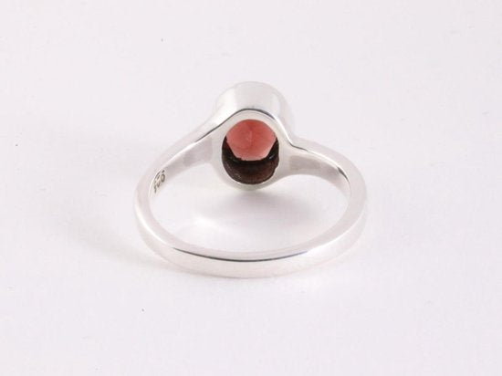 Zilveren ring met granaat afbeelding 3