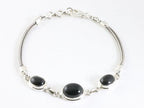 Zilveren armband met onyx afbeelding 1