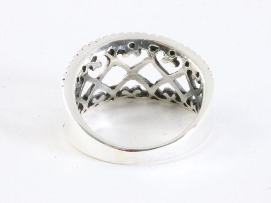 Opengewerkte zilveren ring afbeelding 3