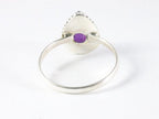 Bewerkte zilveren ring met amethist afbeelding 3